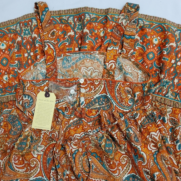 Band Of The Free  New Maxi Dress Size XS Orange - Picture 7 of 8